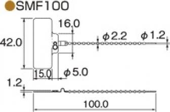 ＳＭＦ１００　線名札　標準タイプ（乳白色）