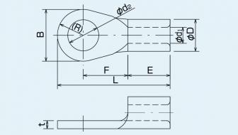 銅線用裸圧着端子（R型）14-S8