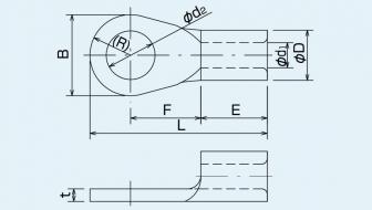 銅線用裸圧着端子（R型）38-S8