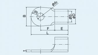 銅線用裸圧着端子（R型）150-18